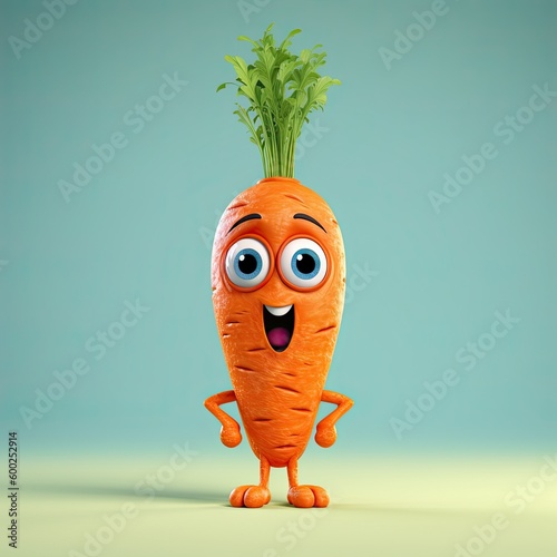 Cute Cartoon Carrot Charact...