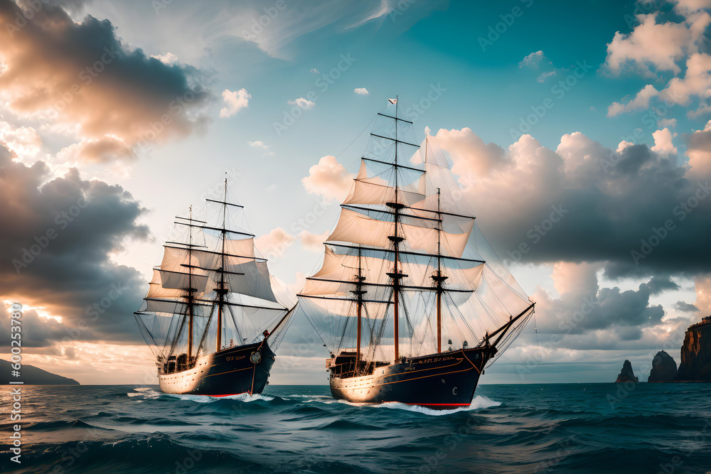 Sailing ship illustration