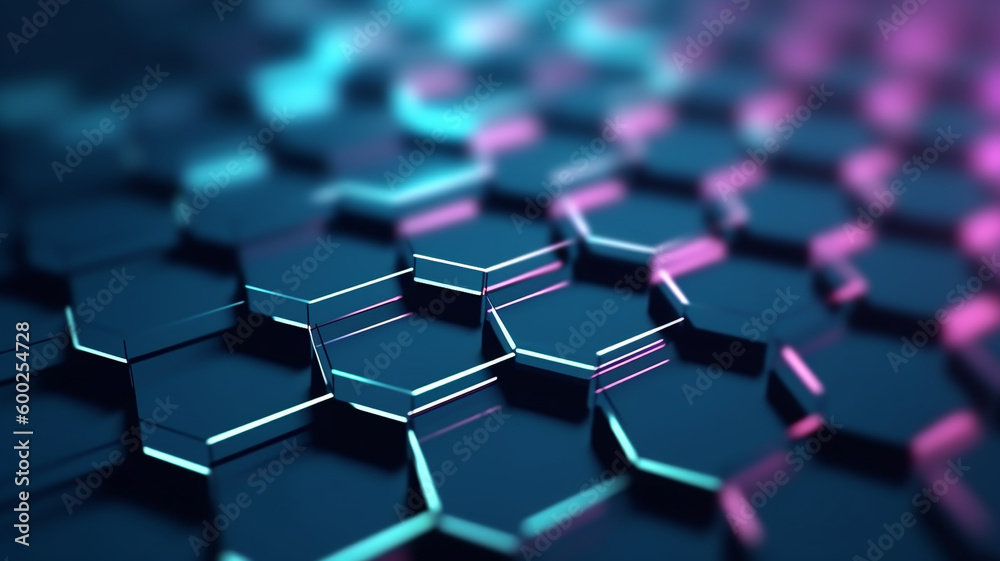 hexagonal Abstract High Tech Background ai generative hexagonal Abstract High Tech Background ai generative