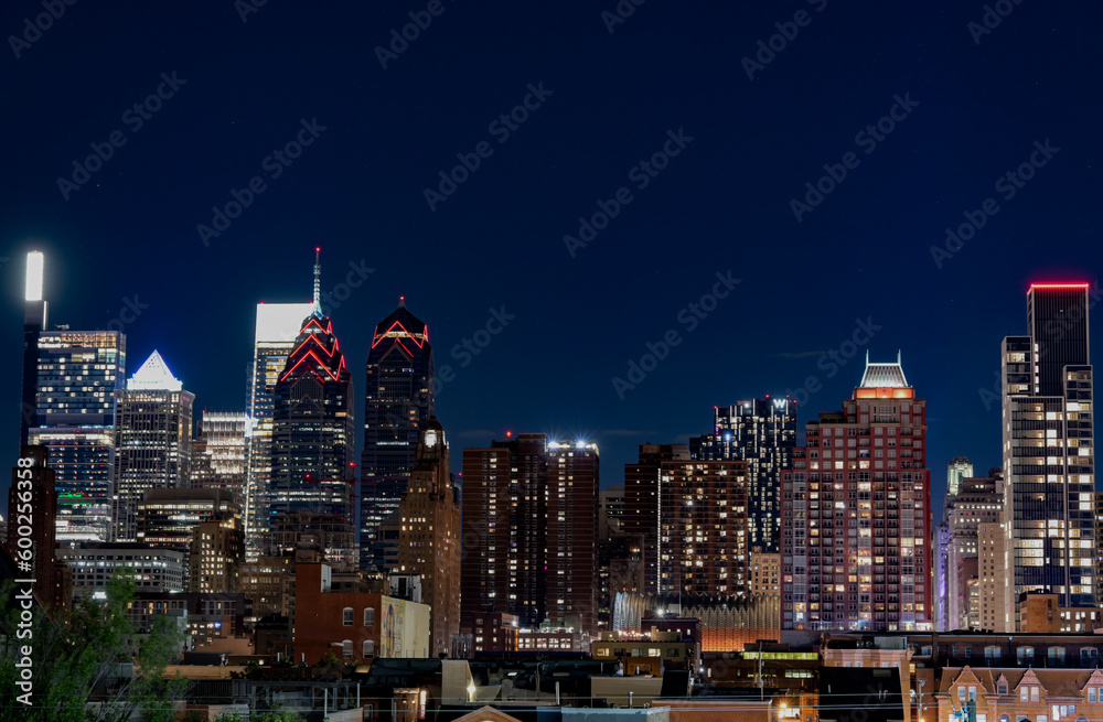 Obraz premium Philadelphia Skyline at Night