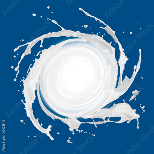 swirling milk splash