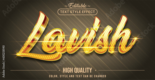 Editable text style effect - Lavish text style theme