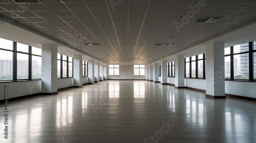 Empty vacant office space, generative ai