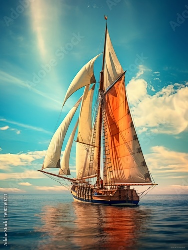 sailing ship on the sea