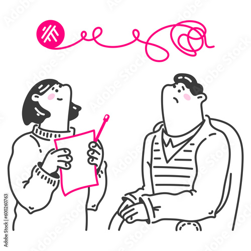 Woman is having psychotherapy session