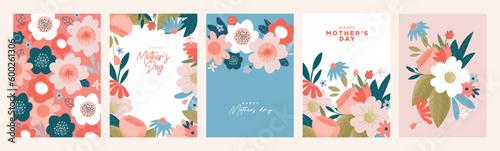 Mother day vector illustrations. Set of concepts for background, greeting card, web and social media banner, marketing material.