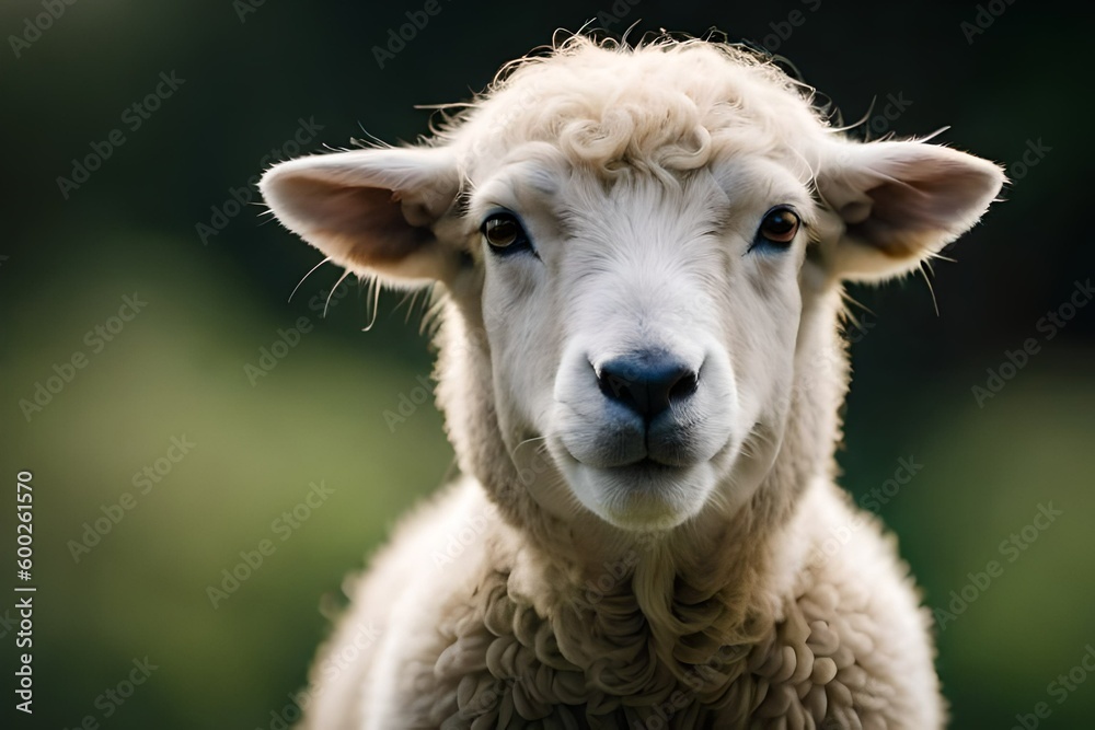 Sheep’s portrait, Generative AI