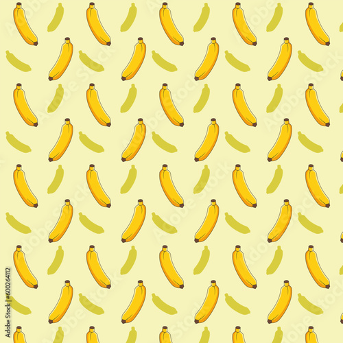 Cute Cartoon Banana Pattern Stock Illustration