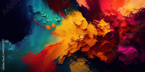 oil painting of orange and blue Abstract and Elegant Modern AI-generated Illustrations