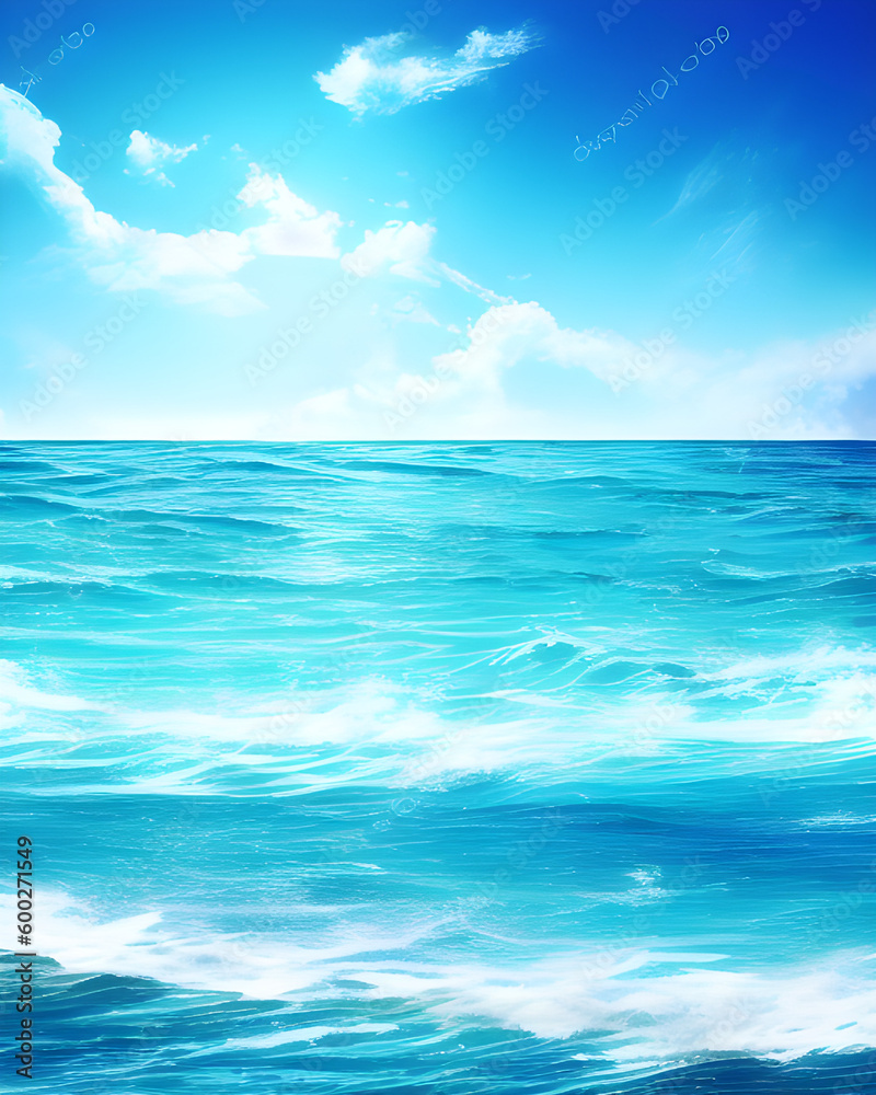 Fototapeta premium blue sky and sea AI generated 