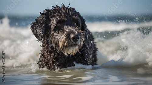 Riding the Waves with a Portuguese Water Dog
