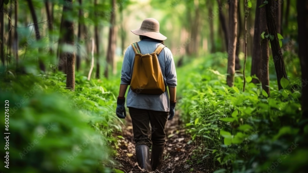 person participating in an environmental conservation project. generative ai person participating in an environmental conservation project. generative ai