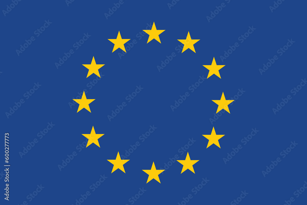 European Union flag or Flag of Europe with Original Colour European Union flag or Flag of Europe with Original Colour
