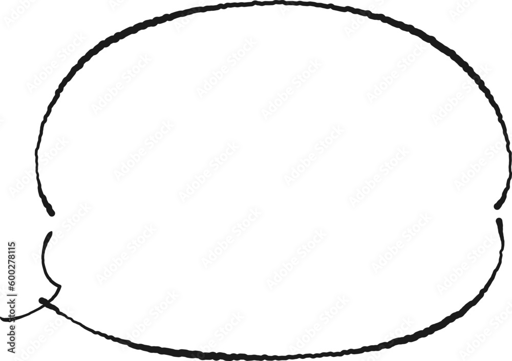 speech bubbles that look like they were handwritten with a fountain pen