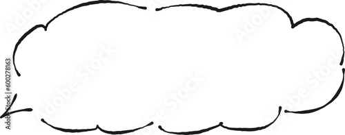 speech bubbles that look like they were handwritten with a fountain pen