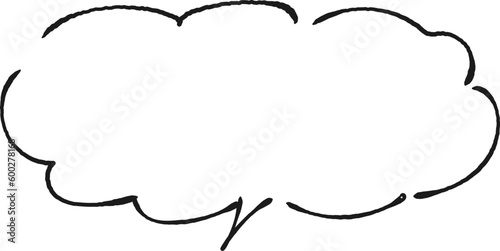 speech bubbles that look like they were handwritten with a fountain pen