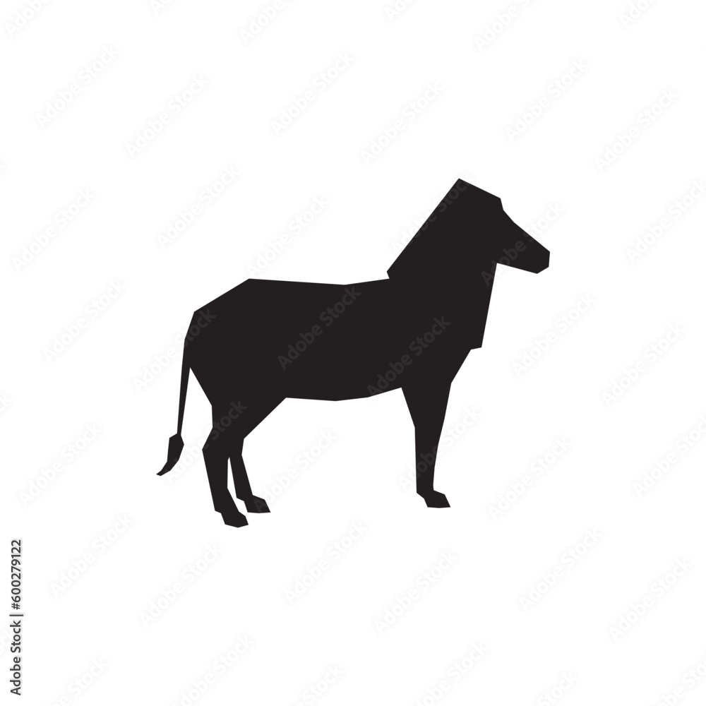Obraz premium little horse silhouette. animal horse illustration design