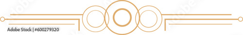 Golden Brown Art Deco Dividers Elements