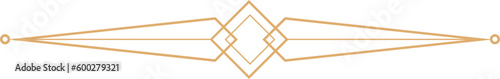 Golden Brown Art Deco Dividers Elements