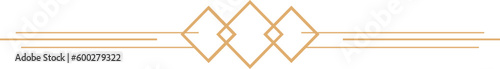 Golden Brown Art Deco Dividers Elements