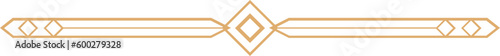 Golden Brown Art Deco Dividers Elements