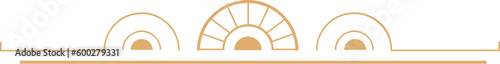 Golden Brown Art Deco Dividers Elements