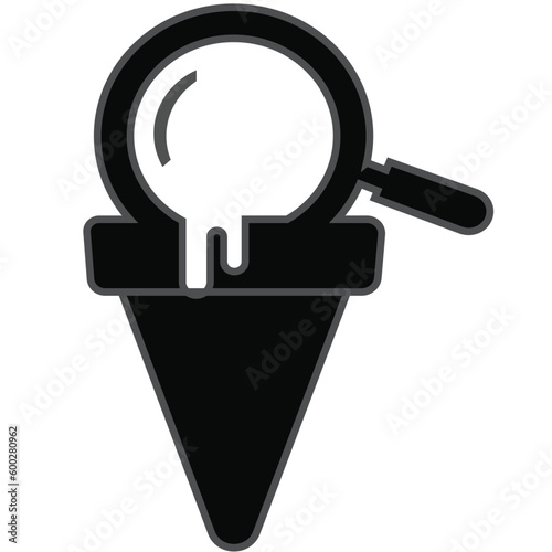 magnifying glass with a keyhole