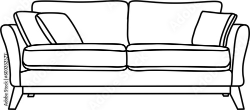 Sofa Outline Illustration