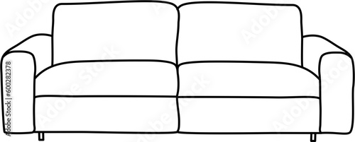 Sofa Outline Illustration