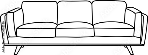Sofa Outline Illustration