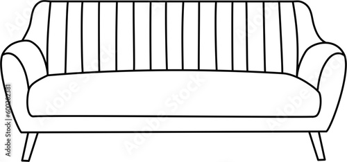 Sofa Outline Illustration