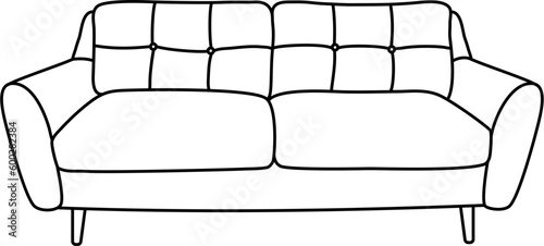 Sofa Outline Illustration