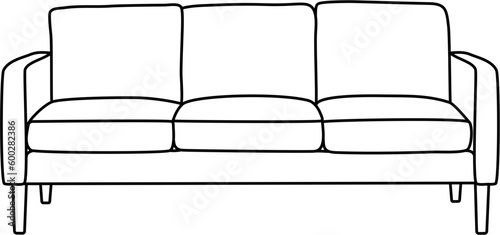 Sofa Outline Illustration