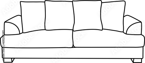 Sofa Outline Illustration