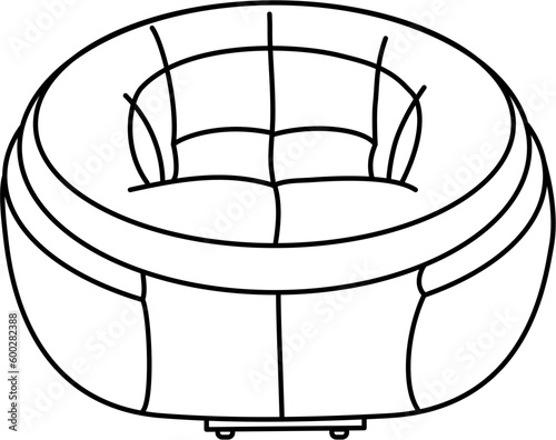 Sofa Outline Illustration
