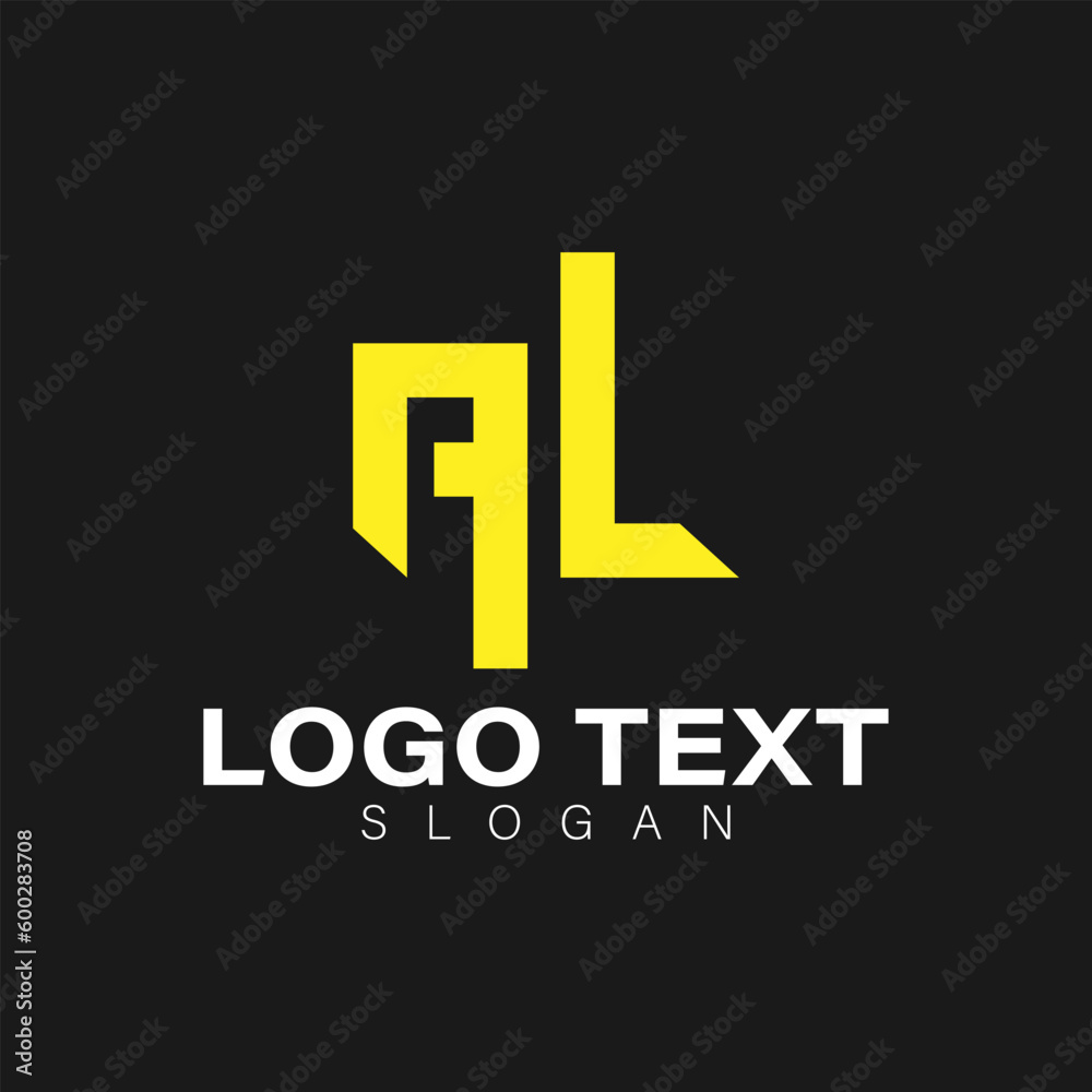 Fototapeta premium vector design elements for your company logo, al or la monogram logo. modern logo design, business corporate template. al or la icon
