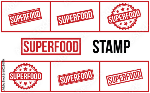 Superfood Rubber Stamp Set Vector