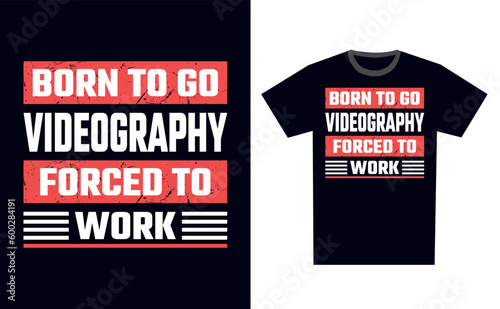 Videography T Shirt Design Template Vector