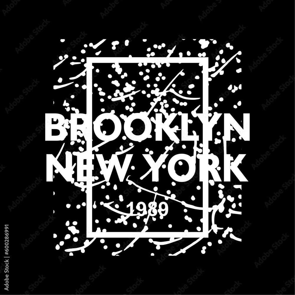 typography design vectors black background with the word brooklyn new york