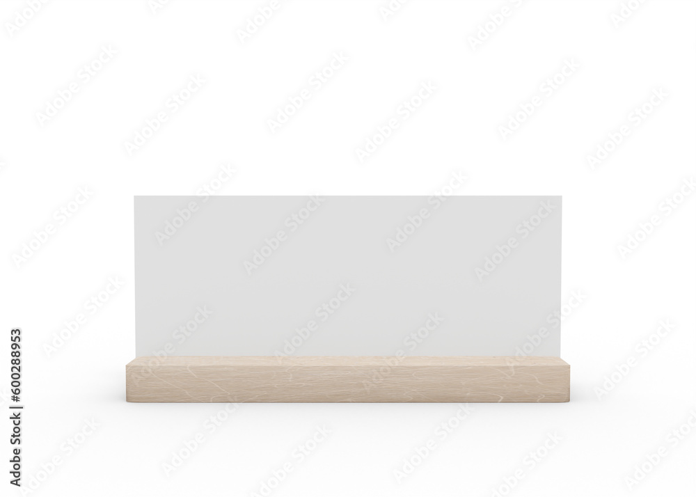Table tent with card holder mockup Table tent with card holder mockup