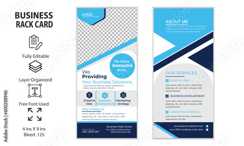 Digital marketing agency rack card double-sided dl flyer design