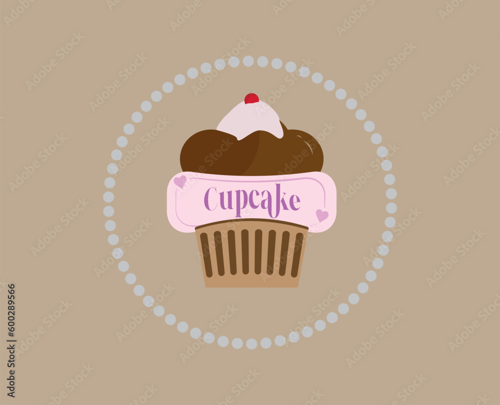 Vector image of cupcake for logo design. Modern and versatile design with high vector quality. Ideal for branding, bakery, and confectionery businesses. Perfect for creating logos and other promotiona Vector image of cupcake for logo design. Modern and versatile design with high vector quality. Ideal for branding, bakery, and confectionery businesses. Perfect for creating logos and other promotiona