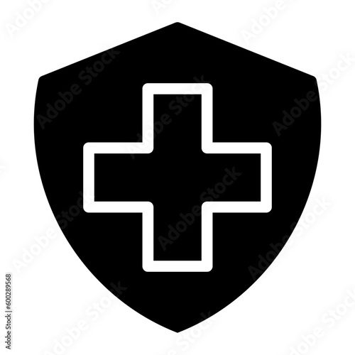 medical insurance glyph icon