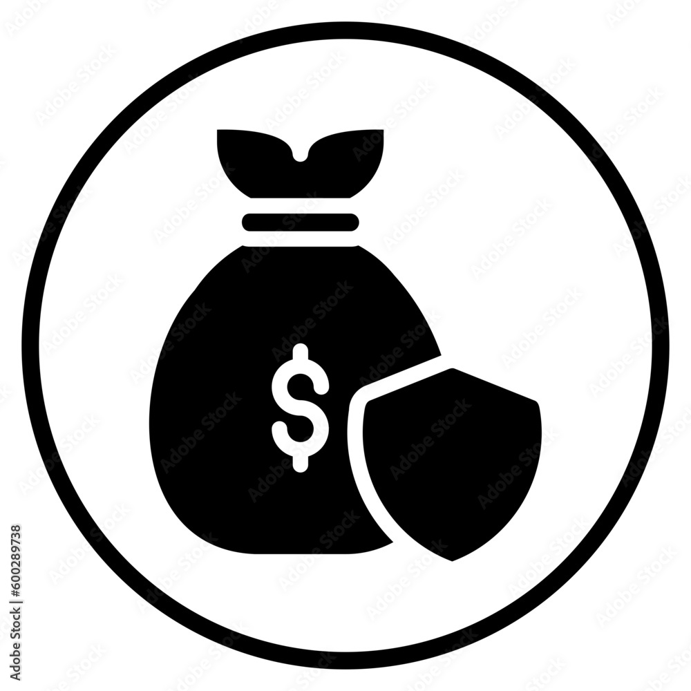 money bag glyph icon money bag glyph icon