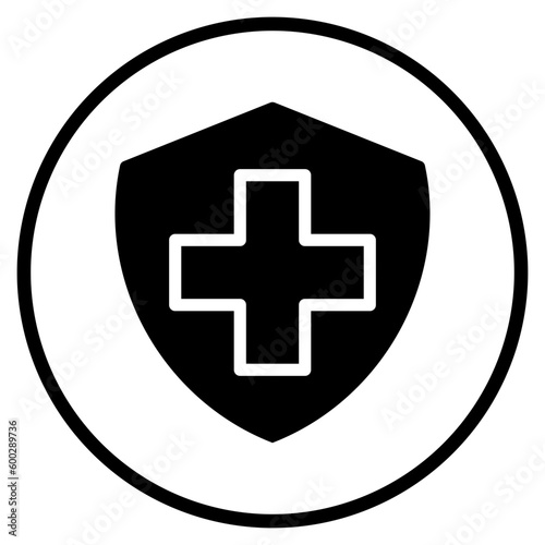 medical insurance glyph icon