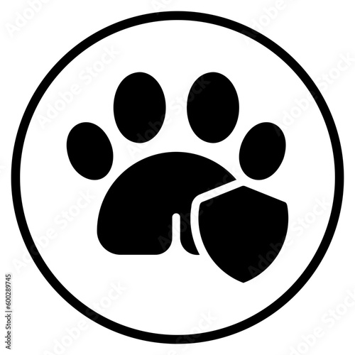 pet insurance glyph icon