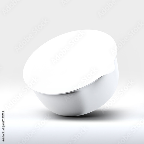 Instant Food Bowl Mock-Up 3D illustration. 3D rendering. food.