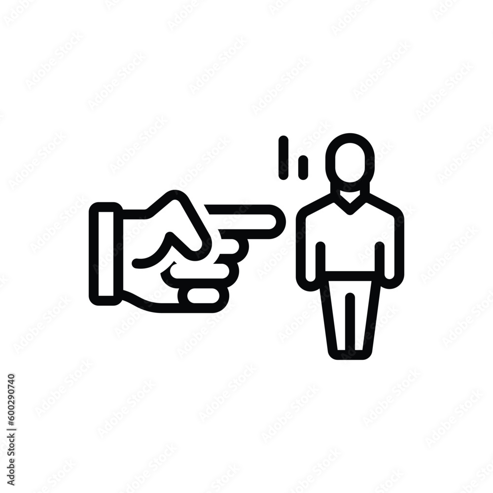 Black line icon for strictly 