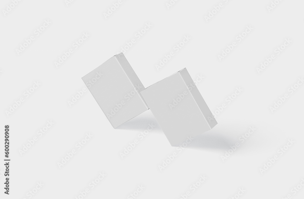 Fototapeta premium Blank matchbox mock up template isolated on white background, 3D illustration, 3D rendering.