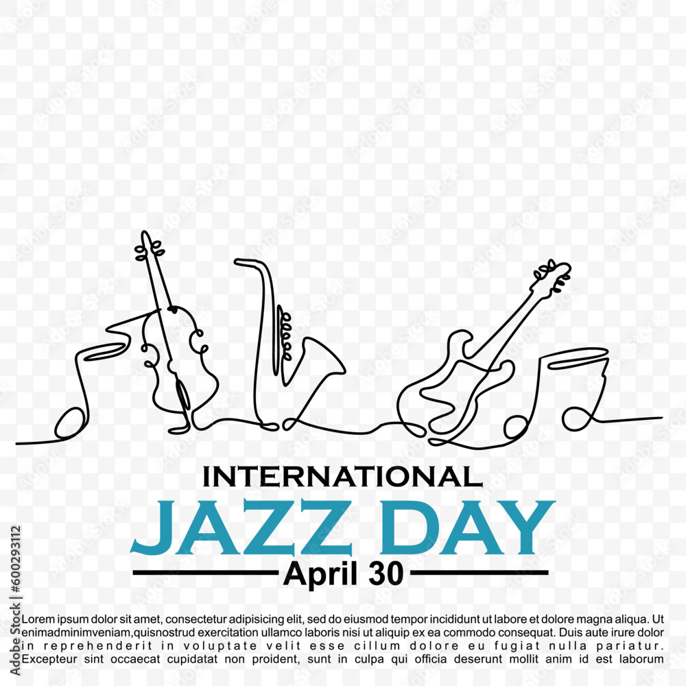 Photography Poster International Jazz Day, One continuous single